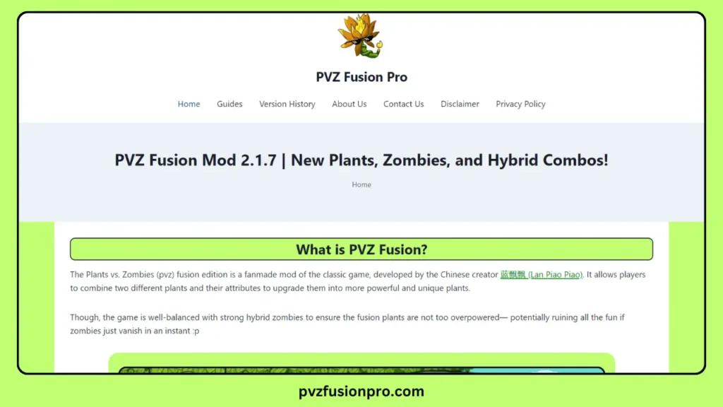 Bookmark PVZ Fusion Pro to play it online